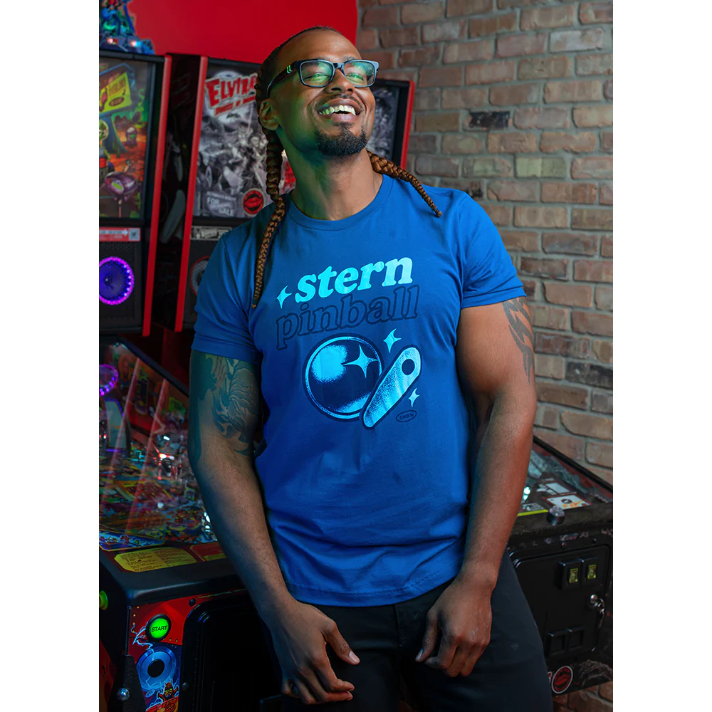 Stern Blue Pinball Tee - Image 2