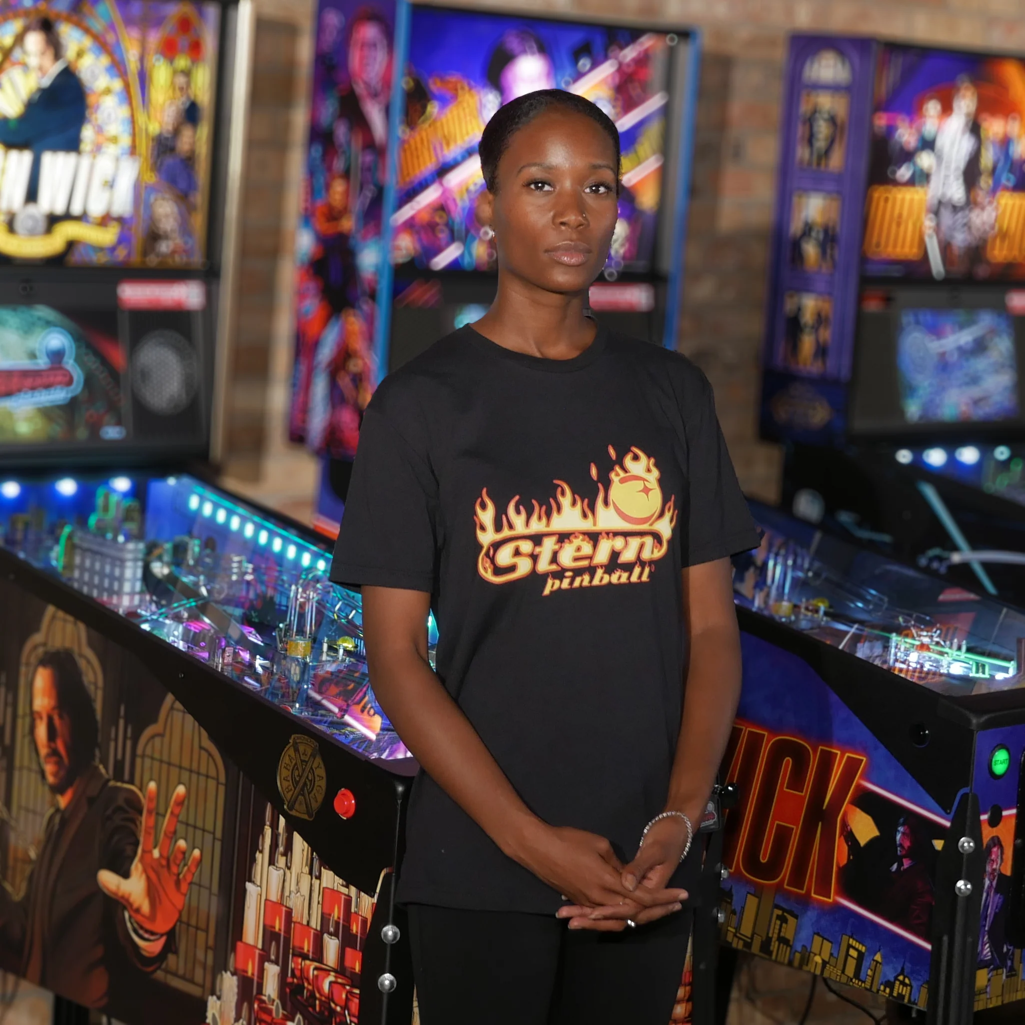 Stern Flaming Logo Tee - Image 2